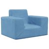 vidaXL Canap&eacute; pour enfants Bleu Peluche douce