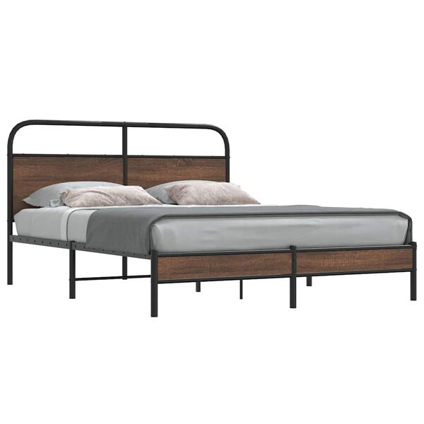 vidaXL Cadre de lit sans matelas 160x200 cm ch&ecirc;ne marron