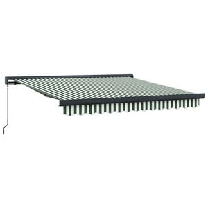vidaXL Auvent r&eacute;tractable Vert et blanc 300 x 250 cm