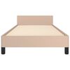vidaXL Cadre de lit sans matelas cappuccino 100x200 cm similicuir