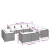 vidaXL Salon de jardin 11 pcs avec coussins Gris Résine tressée