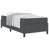 vidaXL Cadre de lit avec matelas Gris fonc&eacute; 90 x 200 cm tissu