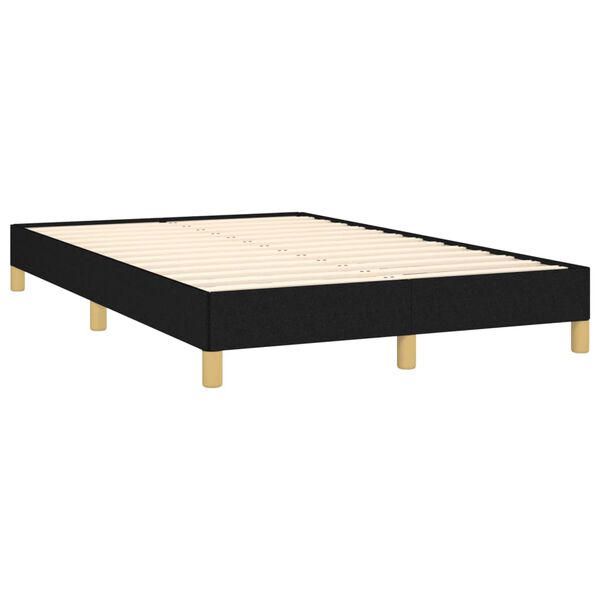 vidaXL Sommier &agrave; lattes de lit avec matelas noir 120x190 cm tissu