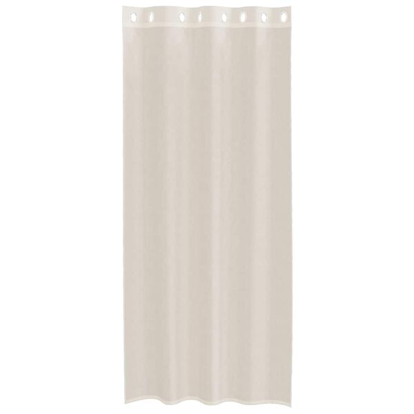 vidaXL Rideaux en voile avec œillets 2 pcs crème 140x245 cm
