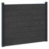 vidaXL Panneau de cl&ocirc;ture WPC et Aluminium Noir
