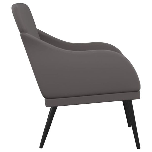vidaXL Fauteuil Gris 63x76x80 cm Similicuir