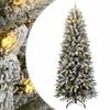 vidaXL Sapin de No&euml;l artificiel 300 LED et neige floqu&eacute;e 180 cm