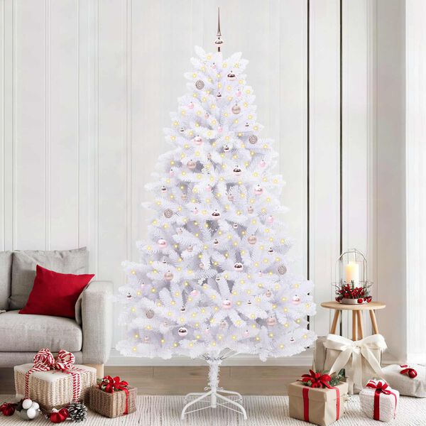 vidaXL Sapin de No&euml;l Artificiel &agrave; Branches Articul&eacute;es Blanc 240 cm