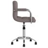 vidaXL Chaise pivotante de salle à manger Taupe Tissu