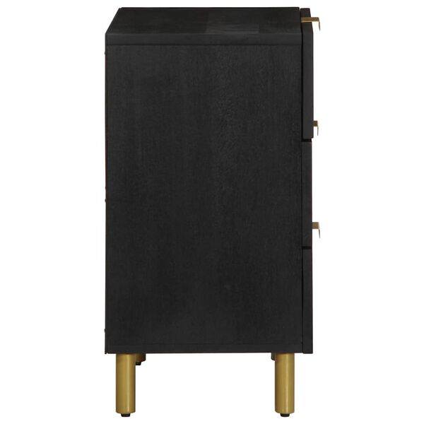 vidaXL Table de chevet noir 50x33x62 cm bois d'ing&eacute;nierie