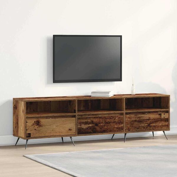 vidaXL Meuble TV Bois ancien 150 x 30 x 44,5 cm Bois d'ing&eacute;nierie