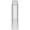 vidaXL Paniers &agrave; gabions arqu&eacute;s 6 pcs 200x50x160/180 cm Fer galvanis&eacute;