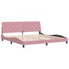 vidaXL Cadre de lit sans matelas rose 200x200 cm velours