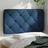 vidaXL Coussin de tête de lit bleu 80 cm tissu