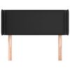 vidaXL T&ecirc;te de lit avec oreilles Noir 93x16x78/88 cm Similicuir