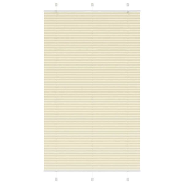 vidaXL Store pliss&eacute; cr&egrave;me 110x200cm largeur du tissu 109,4cm polyester