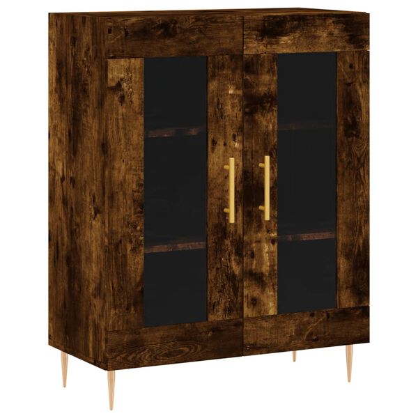 vidaXL Buffet chêne fumé 69,5x34x90 cm bois d'ingénierie