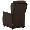 vidaXL Fauteuil de massage Marron fonc&eacute; Tissu