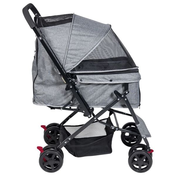 Animal Boulevard Poussette &agrave; animaux de compagnie S 77x52x95 cm Gris