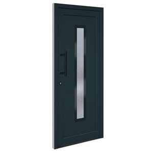 vidaXL Porte d'entr&eacute;e anthracite 88x200 cm PVC