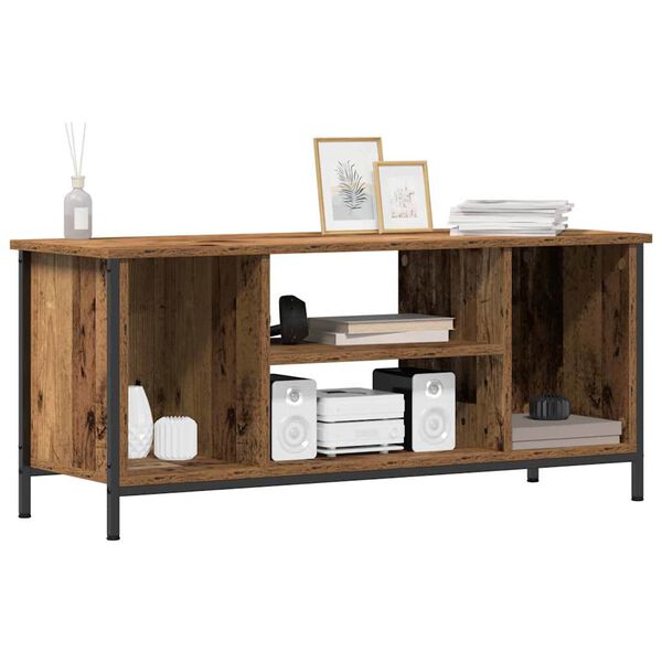 vidaXL Meuble TV Bois Ancien 102 x 35 x 45 cm Bois d'ing&eacute;nierie