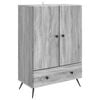 vidaXL Buffet Sonoma gris 66 x 34,5 x 95 cm Bois d'ing&eacute;nierie