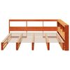 vidaXL Lit biblioth&egrave;que sans matelas cire marron 180x200 cm pin massif