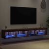 vidaXL Ensemble meuble TV avec LED Bois ancien Bois d'ing&eacute;nierie