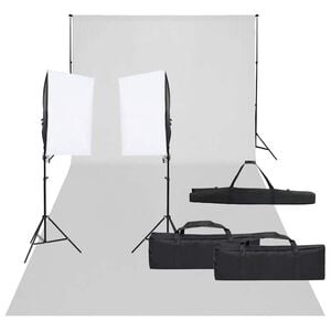 vidaXL Kit de studio photo avec &eacute;clairage et toile de fond