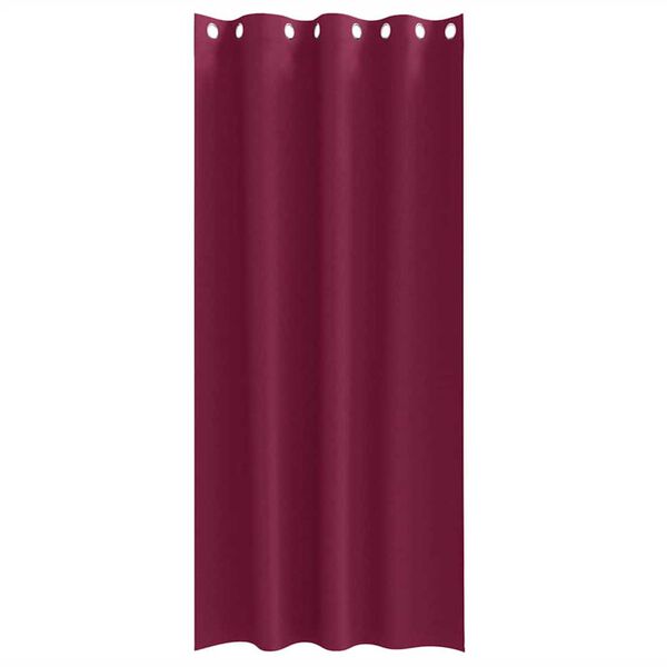 vidaXL Rideaux occultants avec anneaux 2 pcs Bordeaux 225 x 140 cm