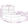vidaXL Lit &agrave; ressorts avec matelas Gris fonc&eacute; 160 x 200 cm tissu