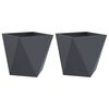 vidaXL Jardini&egrave;re 2 pcs Anthracite 50 x 50 x 50 cm Acier