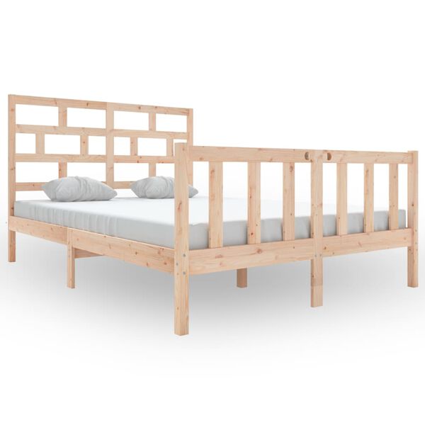 vidaXL Cadre de lit sans matelas bois massif 120x200 cm