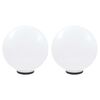 vidaXL Lampes &agrave; LED sous forme de boule 2 pcs Sph&eacute;rique 50 cm PMMA