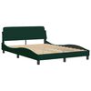 vidaXL Cadre de lit Dover vert fonc&eacute; 140x190 cm velours