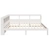 vidaXL Lit biblioth&egrave;que sans matelas blanc 150x200 cm bois pin massif