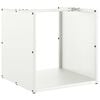 vidaXL Portant de bois chauffage blanc 40x40x40 cm
