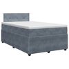 vidaXL Lit boxspring avec matelas Gris fonc&eacute; 120 x 200 cm Velours