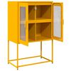 vidaXL Buffet haut jaune moutarde 68x39x107 cm acier