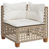 vidaXL Salon de jardin avec coussins 8 pcs beige résine tressée