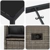 vidaXL Ensemble de salle &agrave; manger pour jardin 7 pcs Gris polyrotin