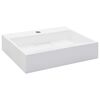 vidaXL Lavabo 50x38x13 cm Fonte min&eacute;rale/marbre Blanc