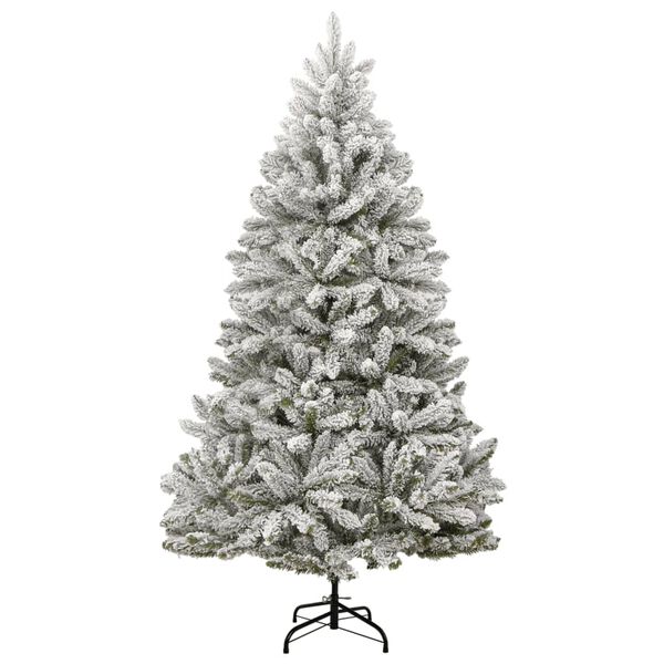 vidaXL Sapin de No&euml;l artificiel &agrave; charni&egrave;res avec neige floqu&eacute;e 300 cm