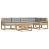 vidaXL Ensemble de canap&eacute;s d'ext&eacute;rieur 6 pc Blanc et gris clair