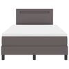 vidaXL Lit &agrave; ressorts avec matelas Gris 120 x 190 cm Simili cuir