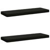 vidaXL Coussins de banc 2 pi&egrave;ces VUGHT 2 pc 100 % polyester Noir