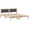 vidaXL Cadre de lit Gris fonc&eacute; 160 x 200 cm Pin massif