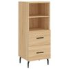 vidaXL Buffet Ch&ecirc;ne sonoma 34,5x34x90 cm Bois d'ing&eacute;nierie