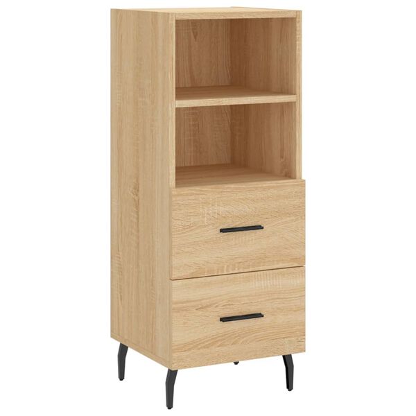 vidaXL Buffet Ch&ecirc;ne sonoma 34,5x34x90 cm Bois d'ing&eacute;nierie