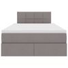 vidaXL Lit avec rangement et matelas avec matelas Taupe 120 x 190 cm
